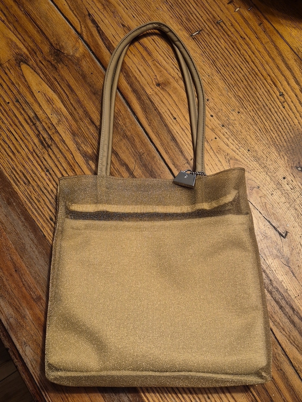 Jeanne Lottie Gold Shoulder Tote Bag - Elegant Metallic Women's Shoulder Bag